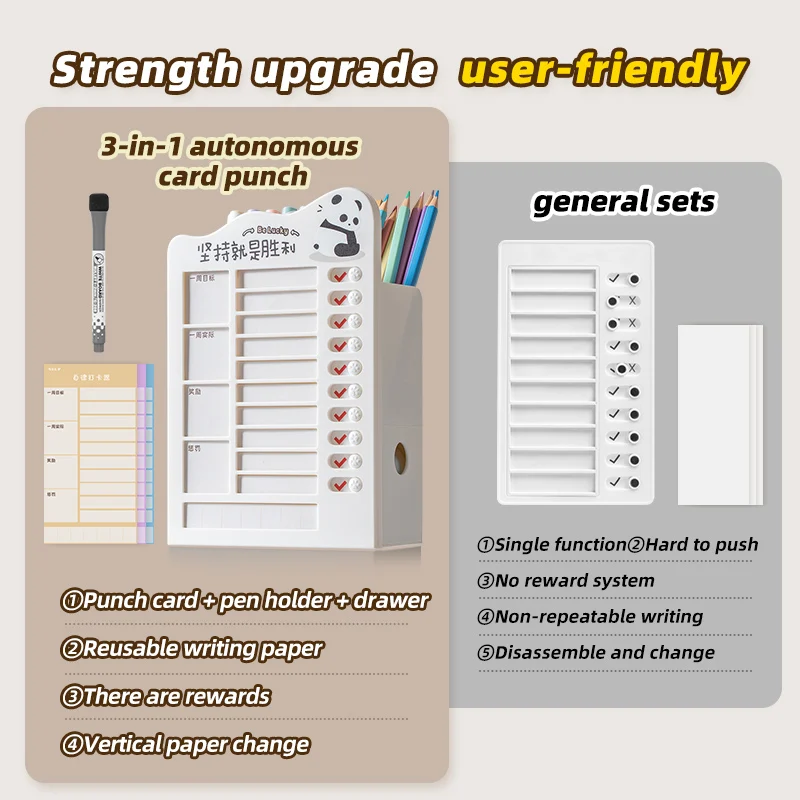 Newly upgraded Desktop stationery Large capacity storage box Plastic pen holder for high appearance level student desktops