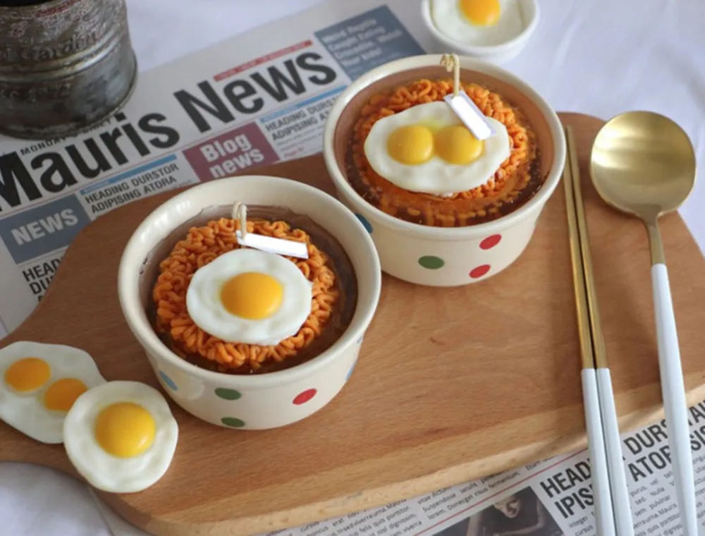 
New decorative noodle shaped scented candle fragrance aromatherapy candle 