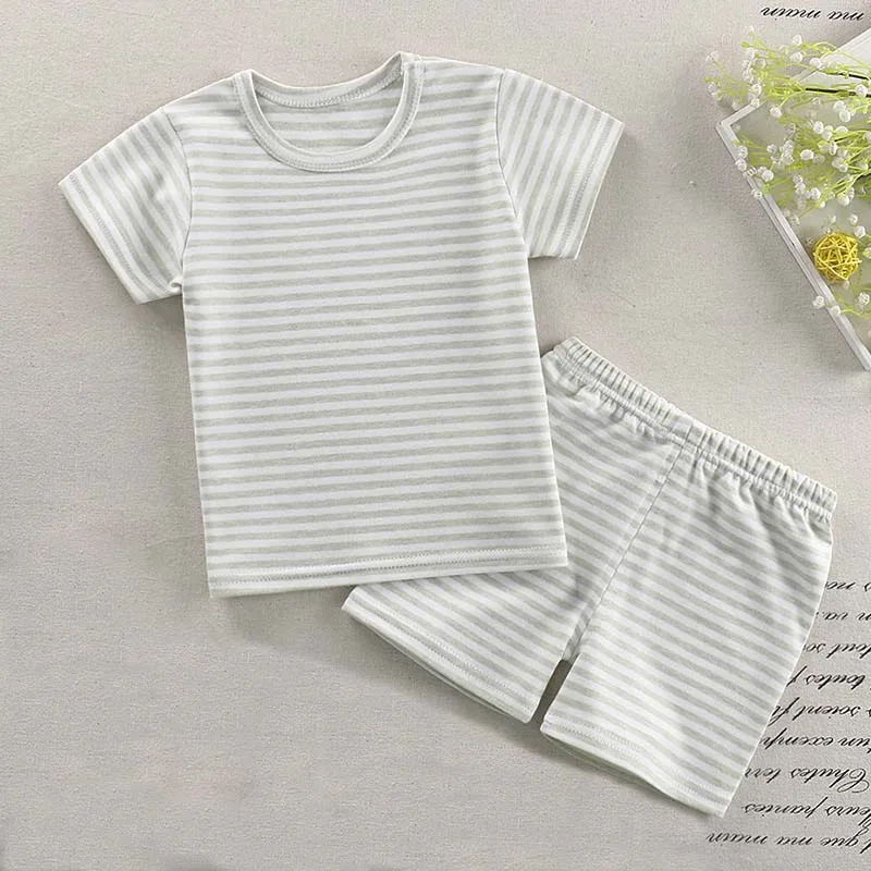 Summer Soft and Comfortable Children's Cotton Zebra Striped Pajama Shorts