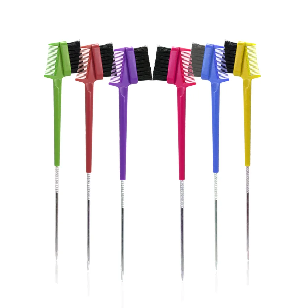 
Wholesale Custom Private Label Cepillo 3 In 1 Edge Hair Control Brush And Comb Double Eyebrow Brush Edge Brush With 