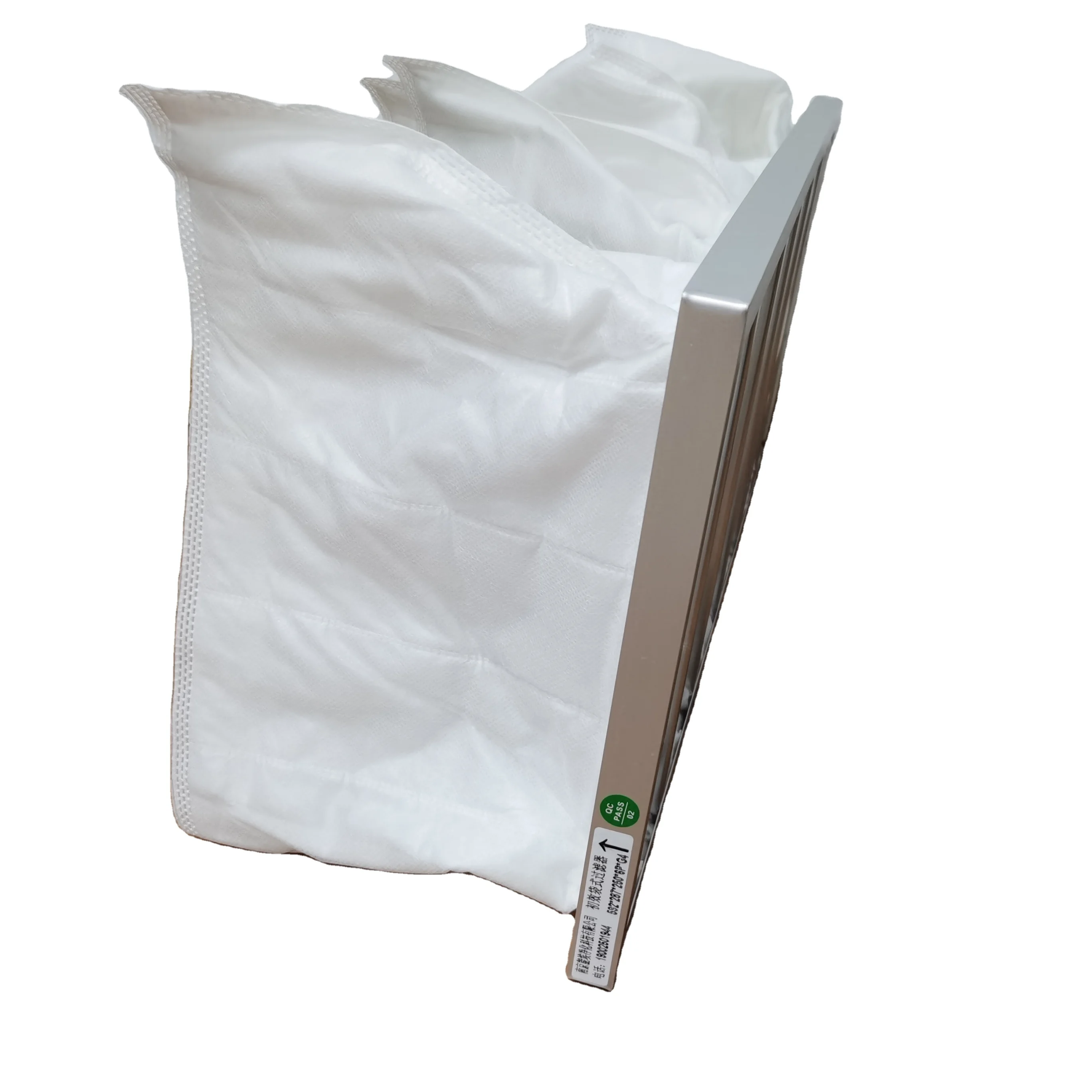 Industrial Customized F9 Efficiency Pocket Air Filter Aluminum Frame Paper Cotton Dust Filter HVAC System Used Farm Industries