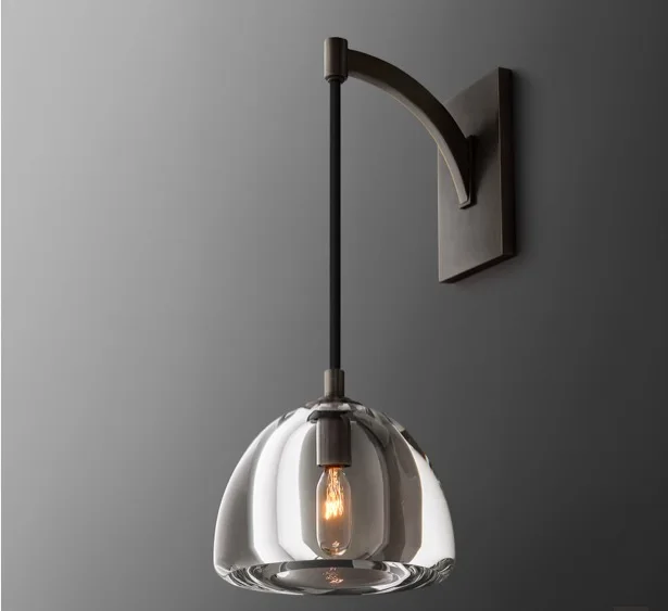 Bronze Crystal Wall light single head 2 heads  size color customized LED dimmable