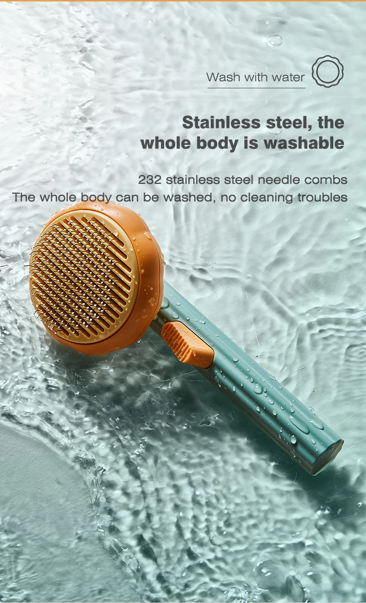 2 In 1 Pet Fur Mins Grooming Tools Hair Shedding Trimmer Comb Dog Cat Removal Brush Comb Pet Grooming Brush For Dog And Cat
