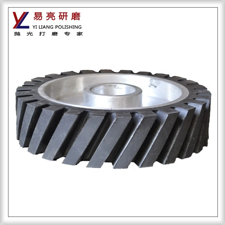 steel iron metal pieces abrasive belt rubber coated aluminum sanding wheel