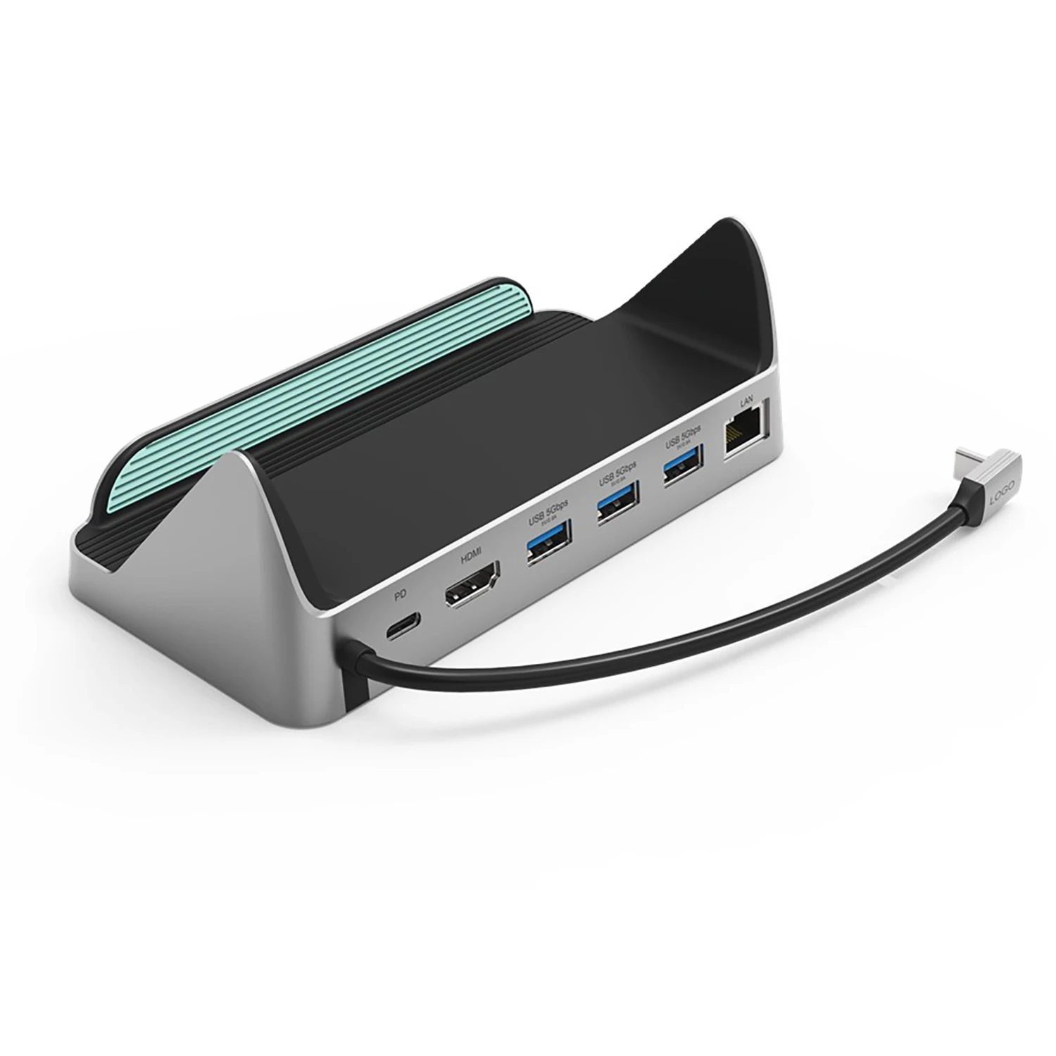 flykantech DK3200 USB-C Docking Station for Valve Steam Deck hub 6 Port Multifunction Adapter USB3.0/100w/Metal Docking Station