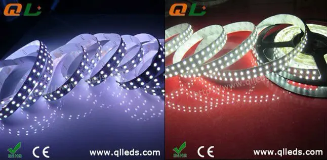 Двухлинейная супер яркая гибкая светодиодная лента 4080lm/m CRI90 + 15 мм PCB IP20 504 светодиоды/м Заводская Продажа Прямая поставка