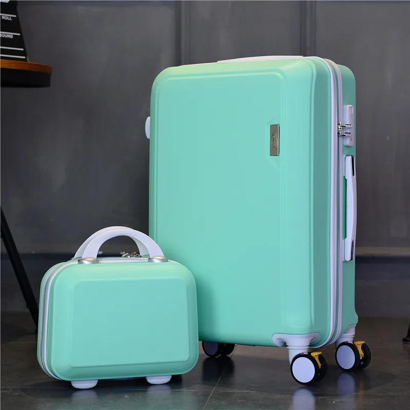 YX16993 Custom Logo Sweet Case Bags PC Suitcas ABS Zipper Valiz Big Travel Luggage Mala de Bordo Suitcase with Large Capacity