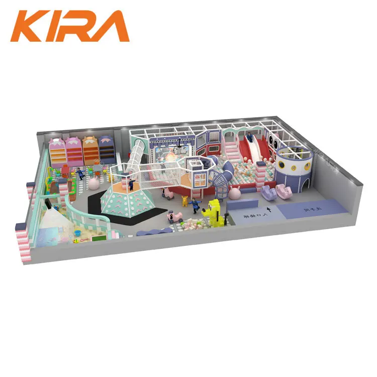 Commercial Use Playing Area Indoor Playground Macaron Theme For Kid Playground Indoor Mall