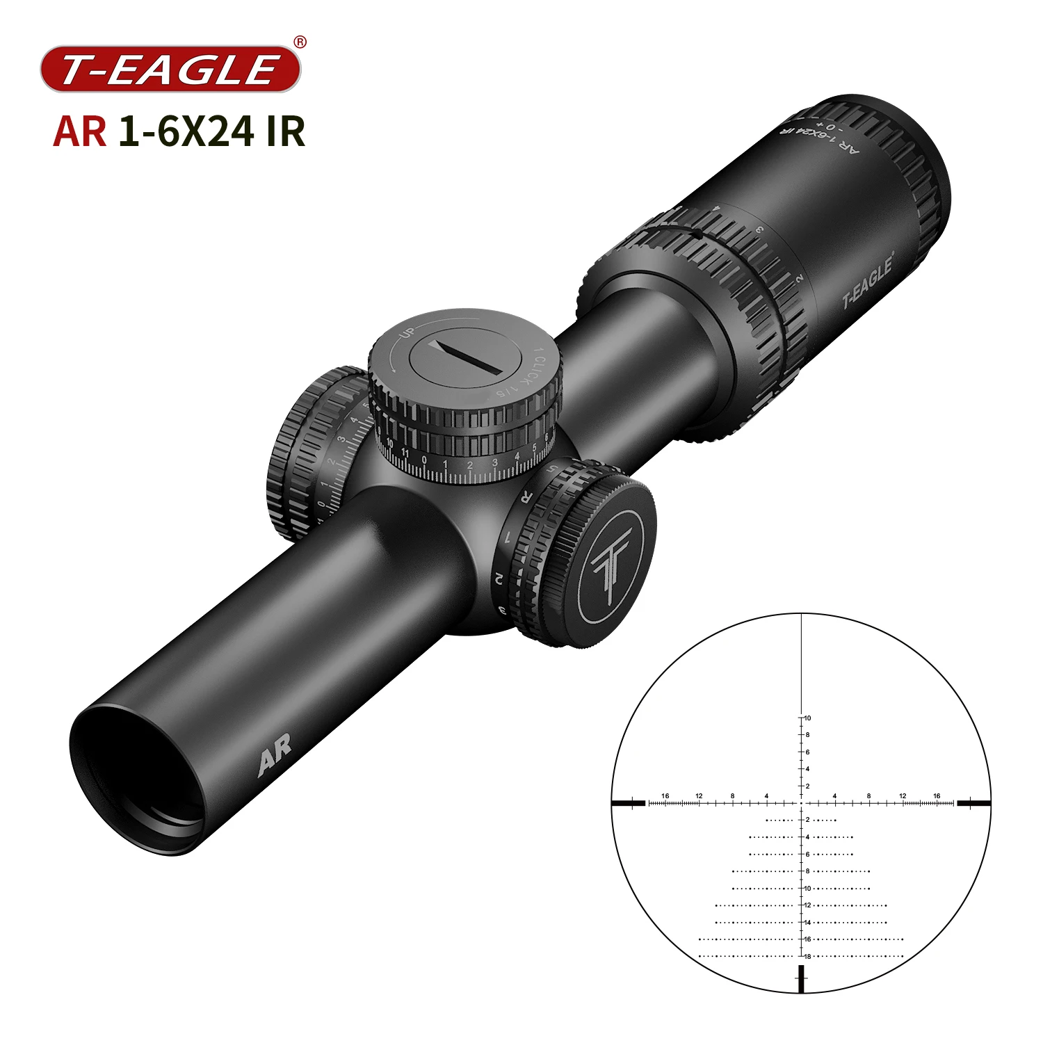 Широкоугольная оптика T-EAGLE AR 1-6X24 доступная HD-стеклянная оптическая со свободным креплением охотничьи прицелы и аксессуары