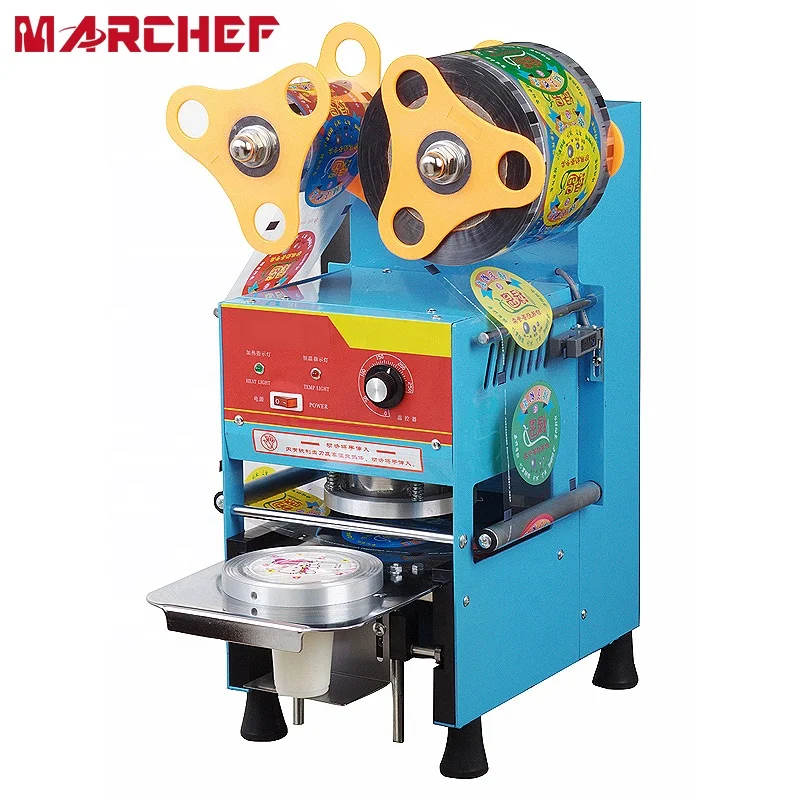 CE commercial fully automatic mile tea shop professional coffee cup sealing machine