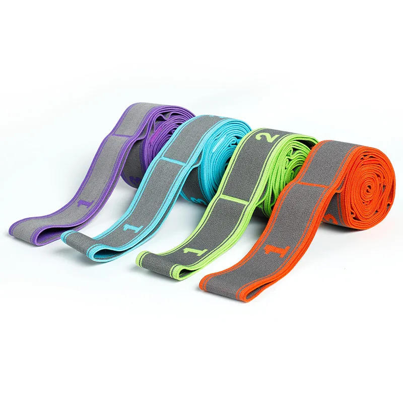 Yoga Pull Strap Belt 8 Loop Exercise Bands Loop Yoga Pilates Gym Fitness Exercise Resistance Bands Yoga Stretch Belt