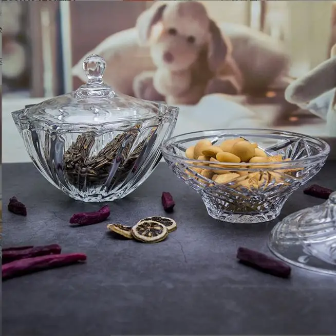 Spiral Pattern Transparent Tea Coffee Storage Sugar Glass Chocolate Food Storage Cookie Candy Container Jar