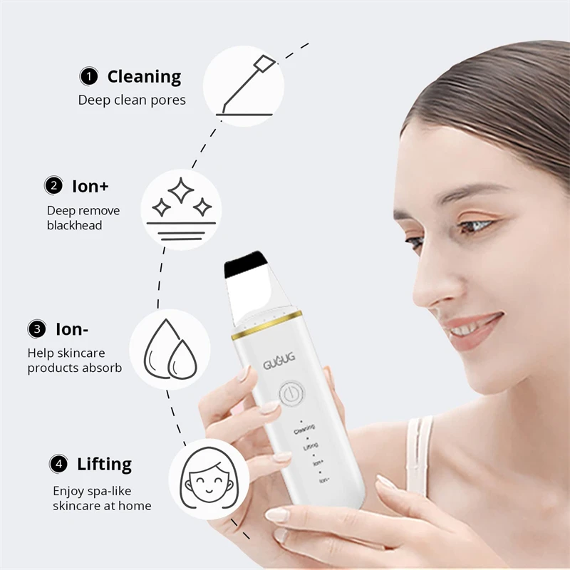 Новое поступление инструменты для ухода за кожей шпатель кожи глубокое очищение удаление черных точек очиститель пор ультразвуковой