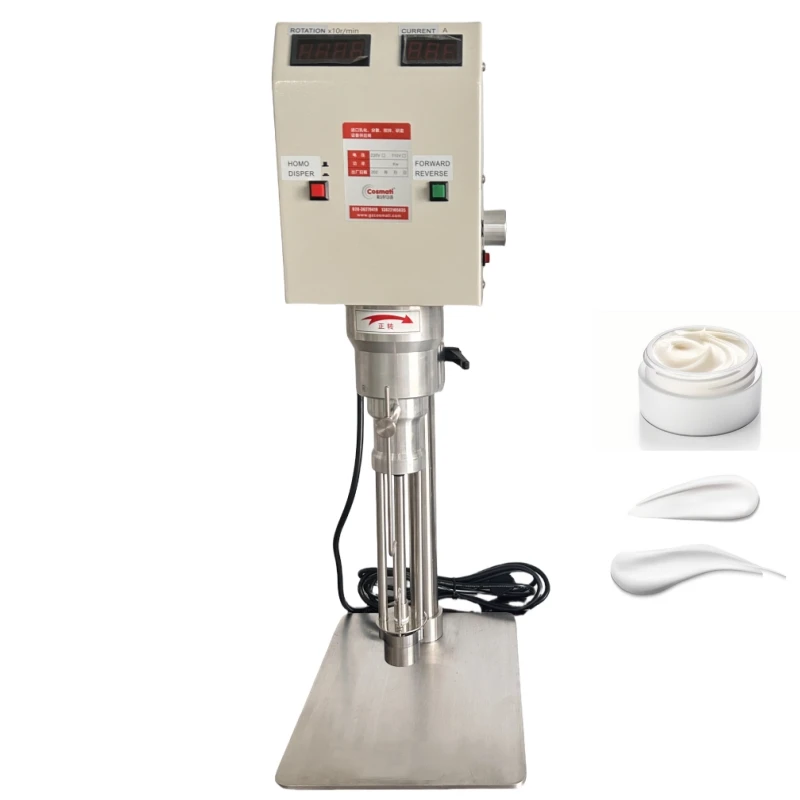 Lab Scale Cosmetic Cream Lotion Gel Sunscreen Making Machine Homogenizing Emulsifier Mixer High Shear Disperser