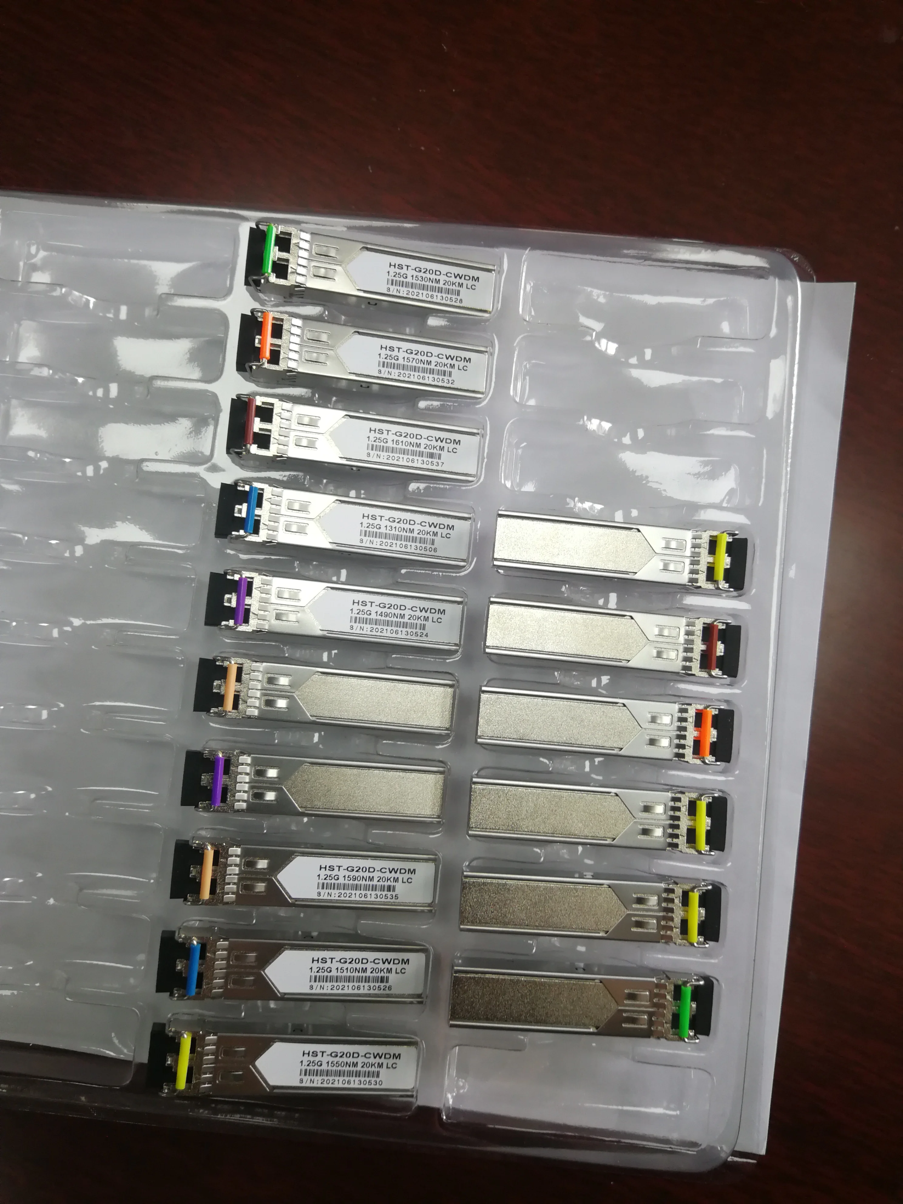 wholesale 1.25GB CWDM SFP Transceiver Module 1470nm~1610nm 20KM  modulos transceptores Dual Fiber LC  Fiber Optic Equipment