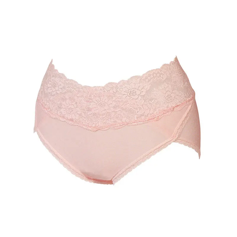 Brand Name Cheap Custom High-Rise NYLON Shredded / Ripped Pink Full Length Lady  Panties With Pockets