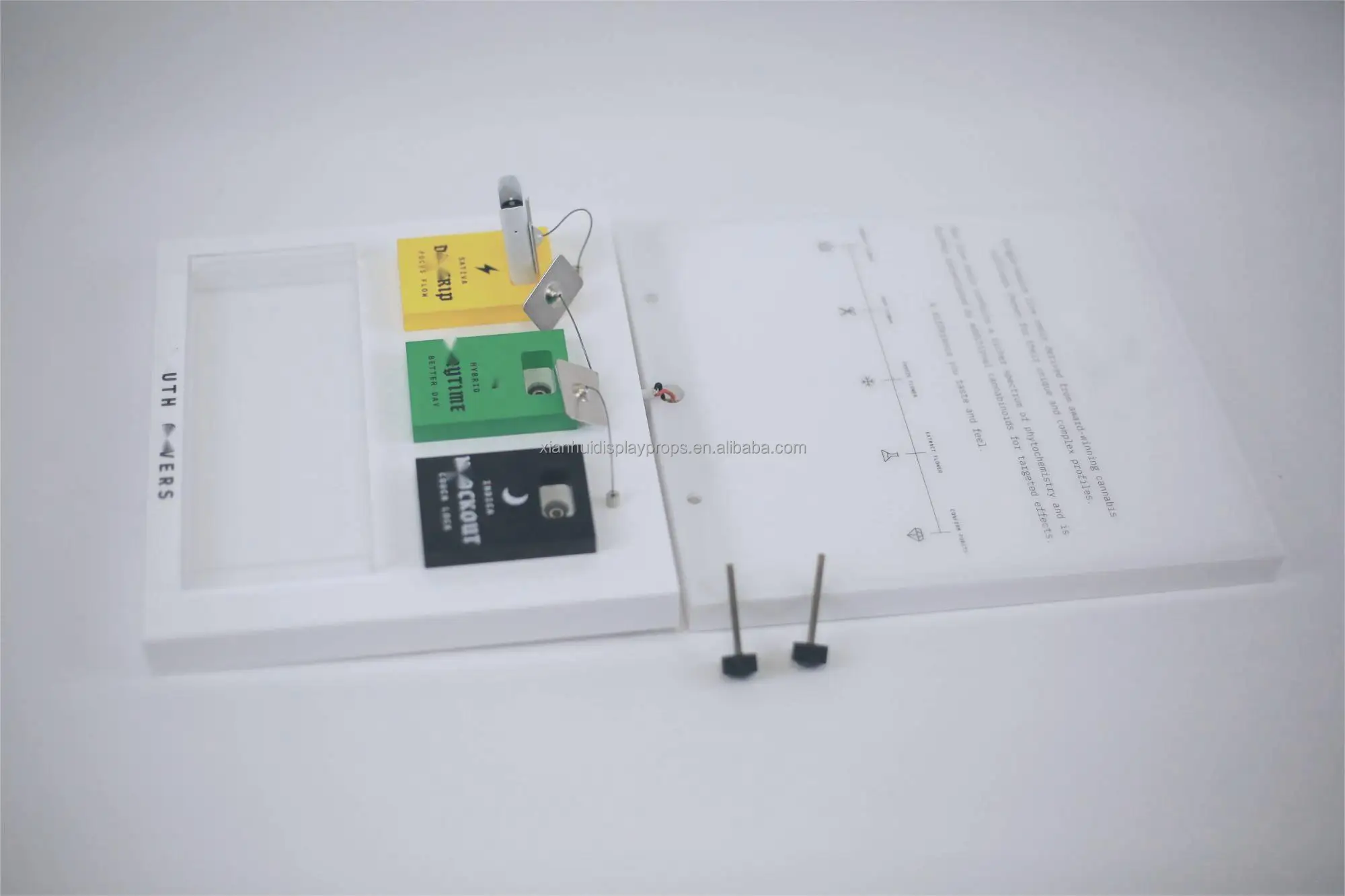 XianHui White Store Displays Custom Acrylic Display Rack Retail Display For Shop