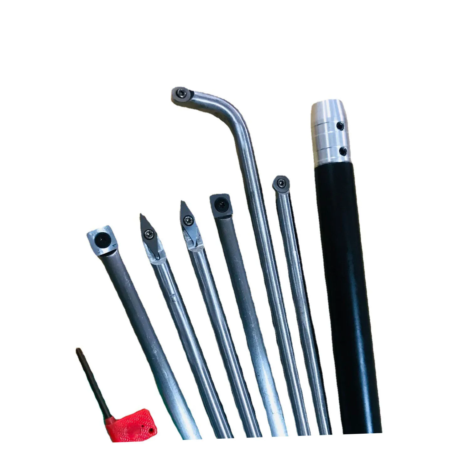 Factory Direct Stock Wood Lathe Turning Tools Latest Lathe Rougher Finisher Swan Neck Hollowing Tools and Interchangeable Alumin