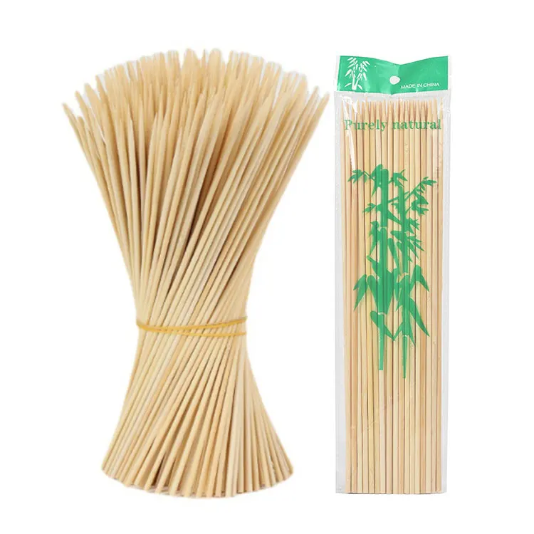 Factory Customized New Product Bbq bamboo skewers 45cm square
