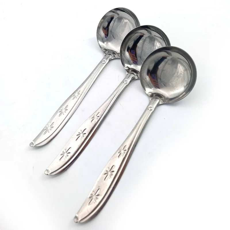 Chinese stainless steel hot pot soup spoon dinner spoon use for home restaurants coffee shop