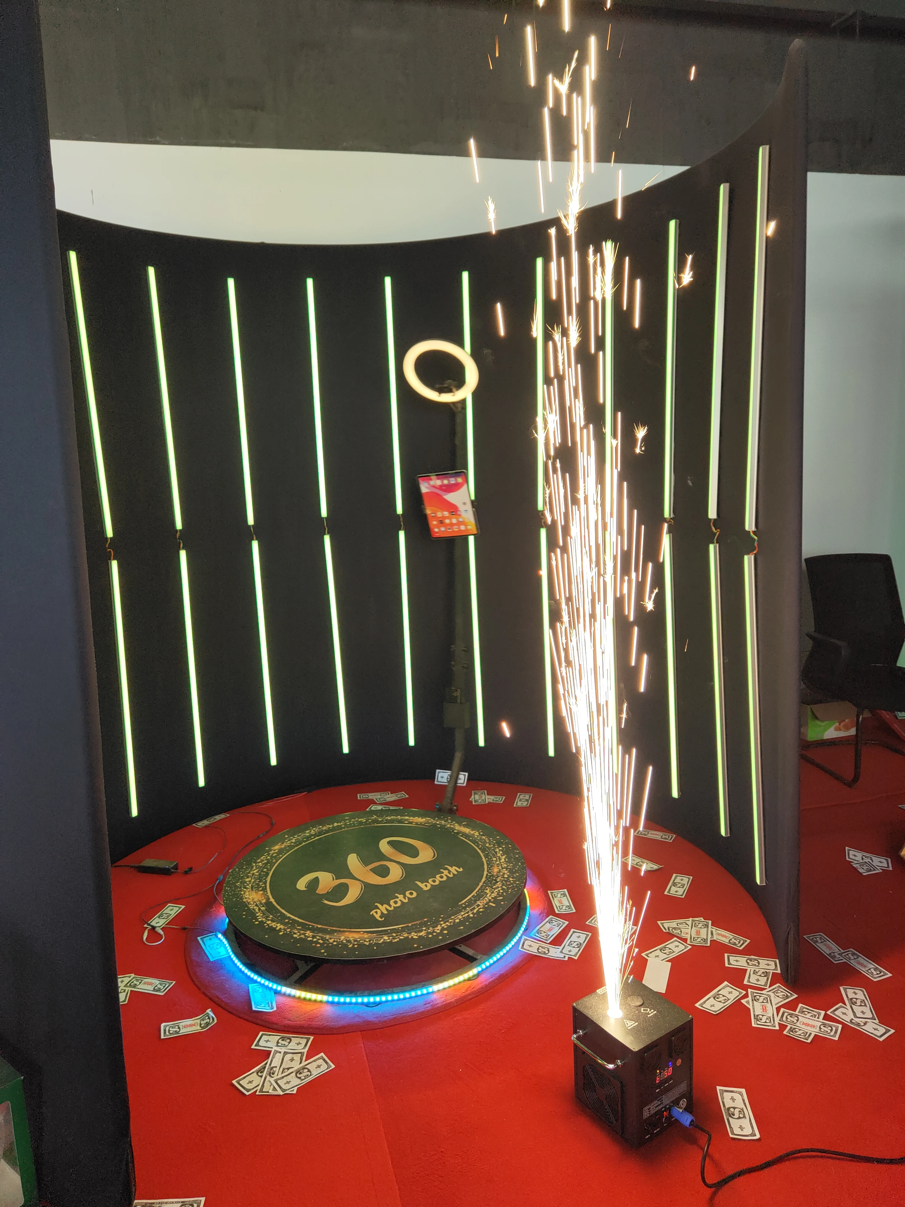 Customized Black cube tent for Wedding Party photo booth Enclosure frame inflatable photo booth backdrop