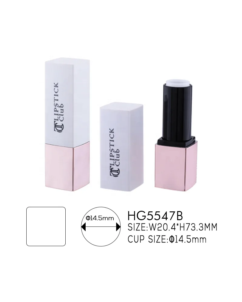 Популярная мягкая на ощупь квадратная Магнитная пустая упаковка для губной помады