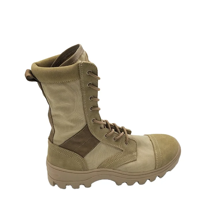fashion custom Man Military Style Canvas And Suede Leather Desert Combat Boots army military oem odm boot Kampfstiefel