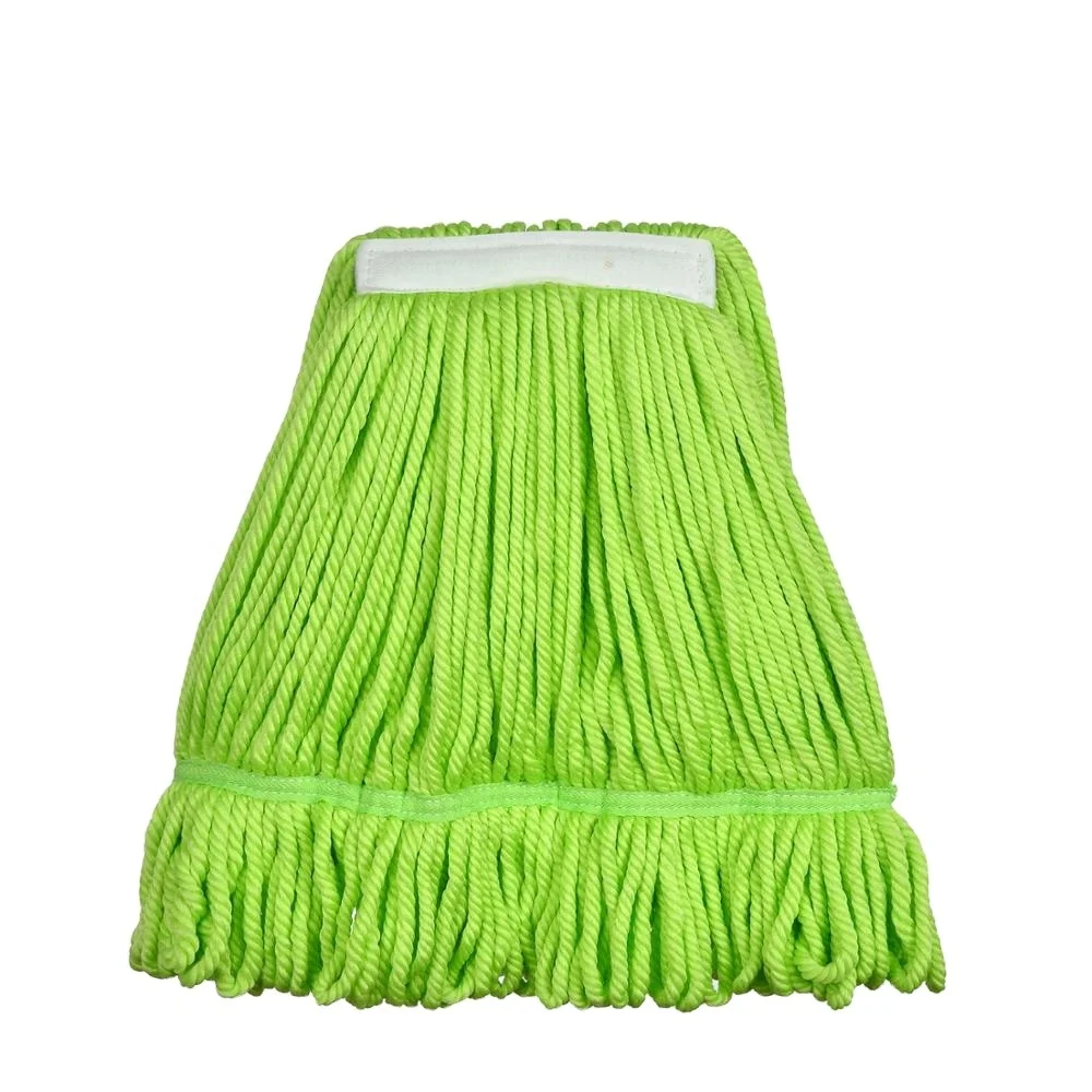 colorful polyester wet mop refill wax mop industrial mop head