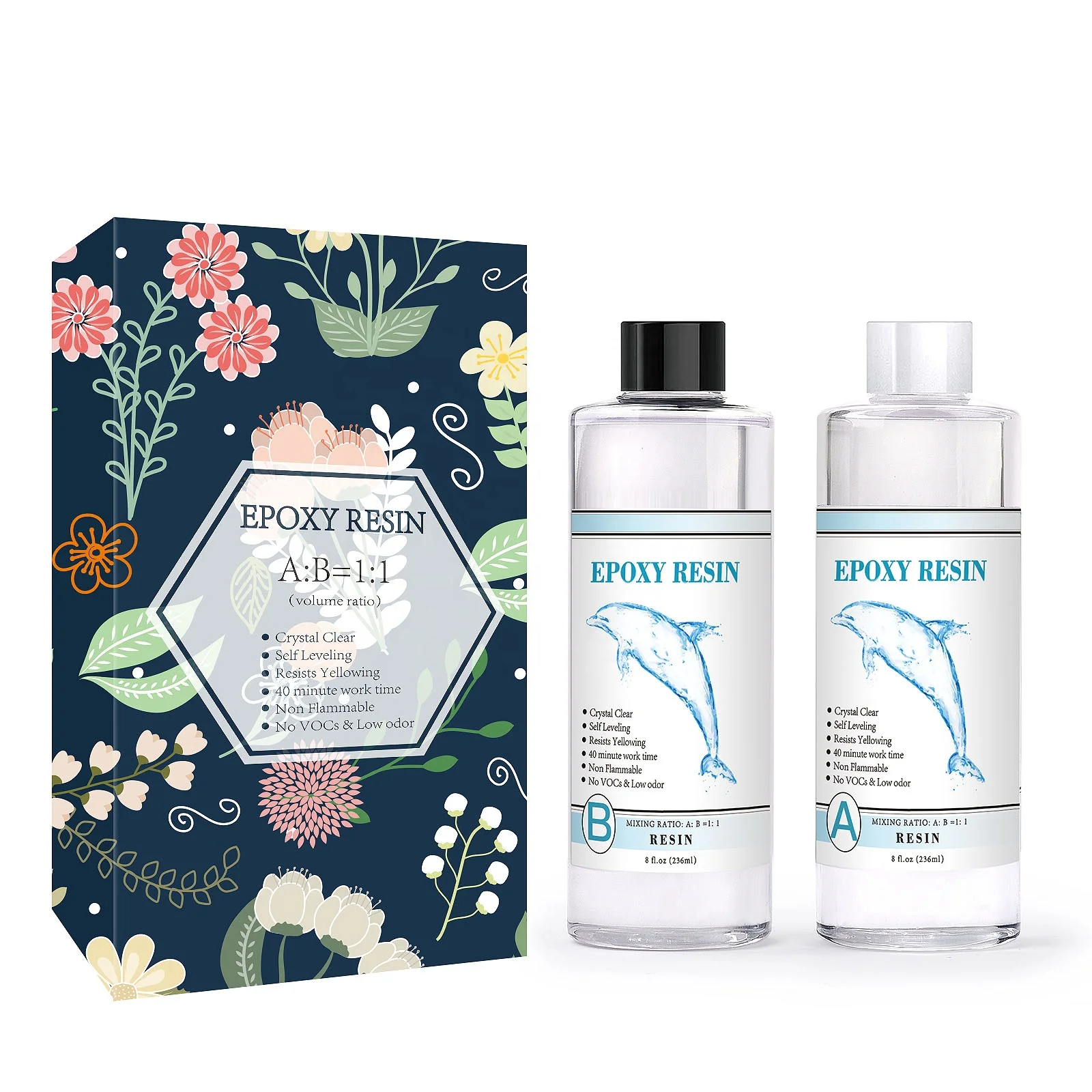 Osbang manufacturer Epoxy Resin OS-820 472ml/set 1:1 crystal drop glue Yellowing resistant epoxy AB glue DIY handmade