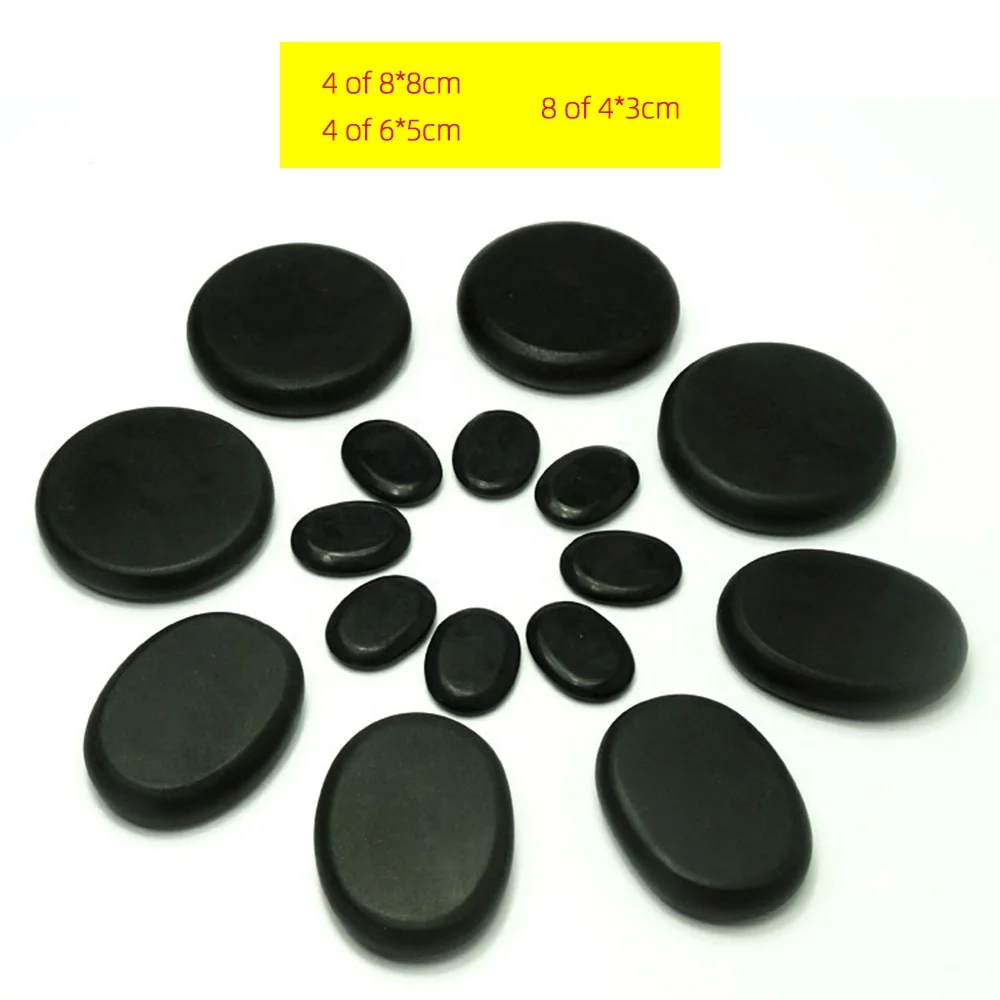 8060 wholesale spa massage heater stone hot stone basalt massage set in box therapy massage kit with heater for body  health
