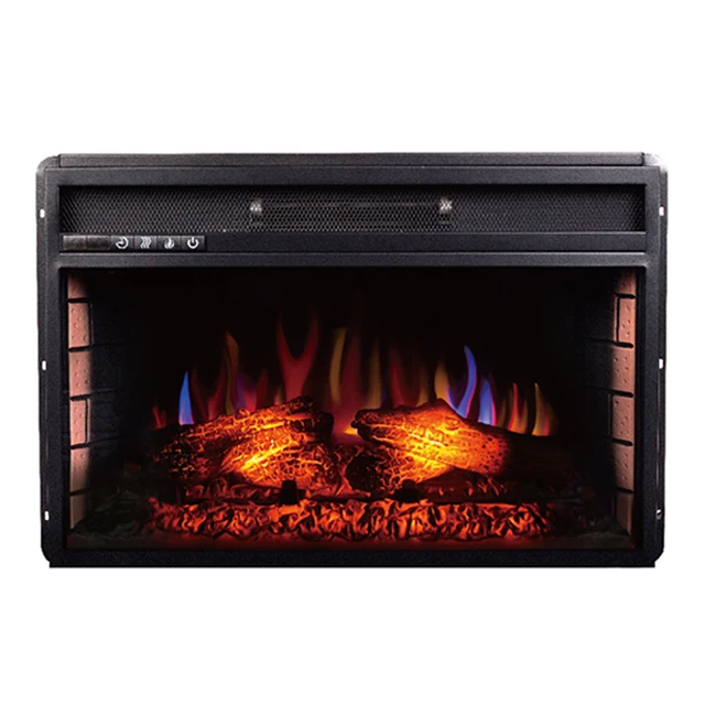 Decorative fireplace mirror 3d led steel insert ventless fireplace hearth