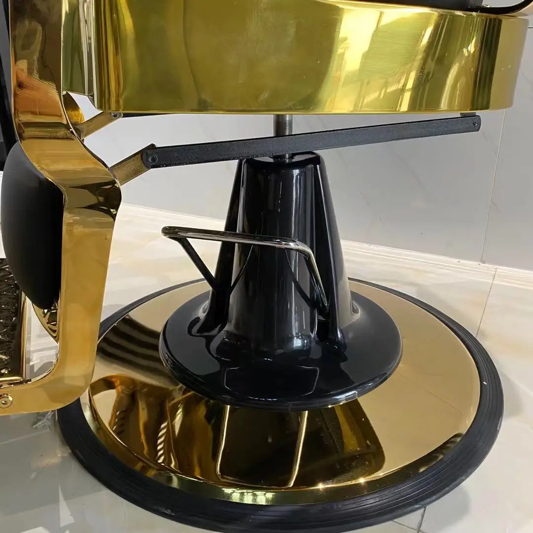 Wholesale Barber Chair ready to ship black and gold salon chair furniture hairdressing barber chair
