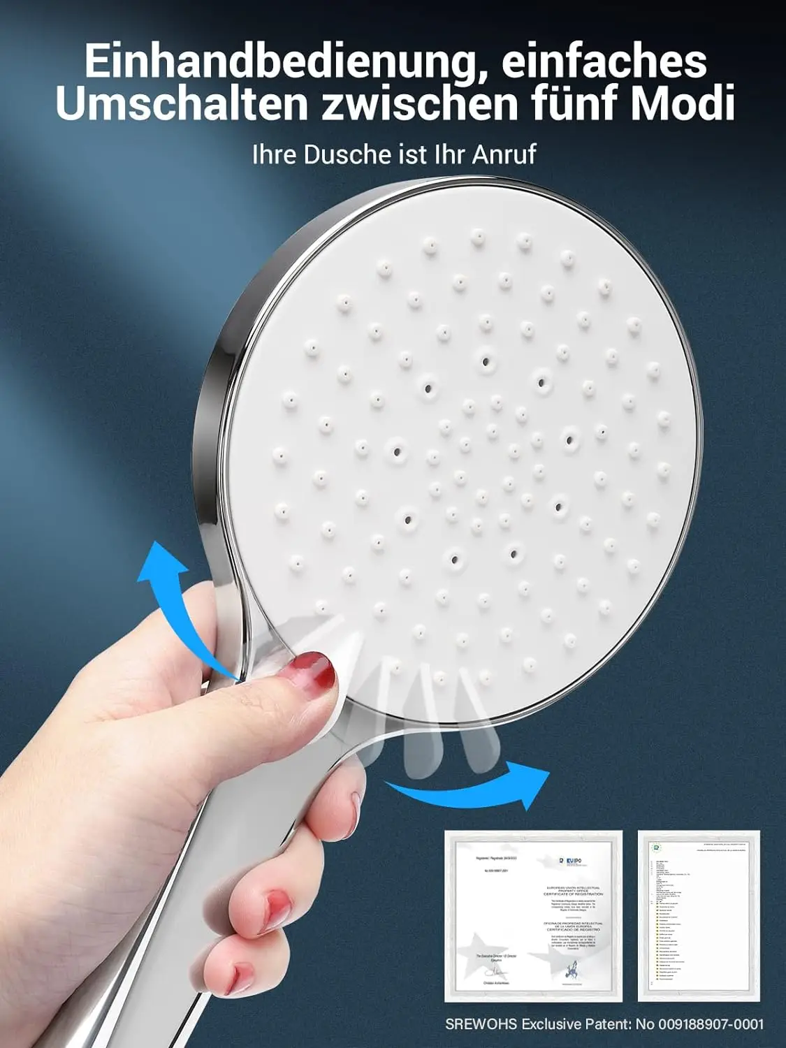 High Pressure 3 Function Adjust Water Saving Shower Head Bathroom Filter Massage Shower Head