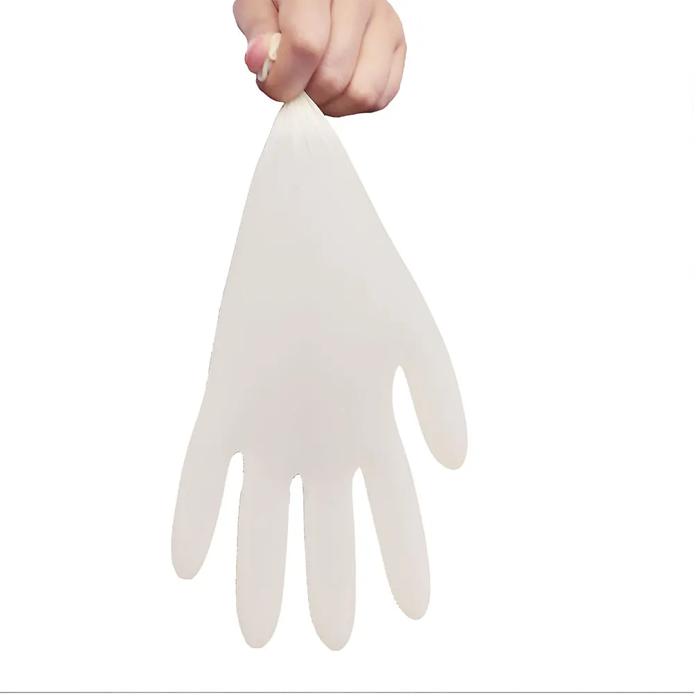 Натуральные латексные перчатки HLR, медицинские одноразовые перчатки для осмотра