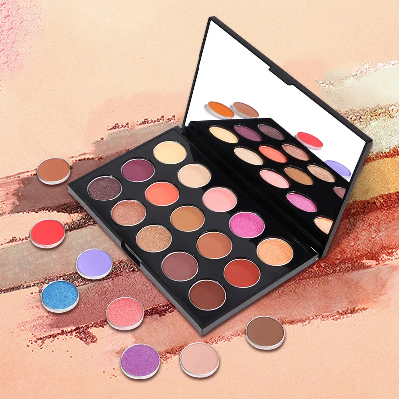 15 colors Private Label Eyeshadow Palette  Makeup Cruelty Eyeshadow Palette Makeup Waterproof Long Lasting Palette Eye Shadow