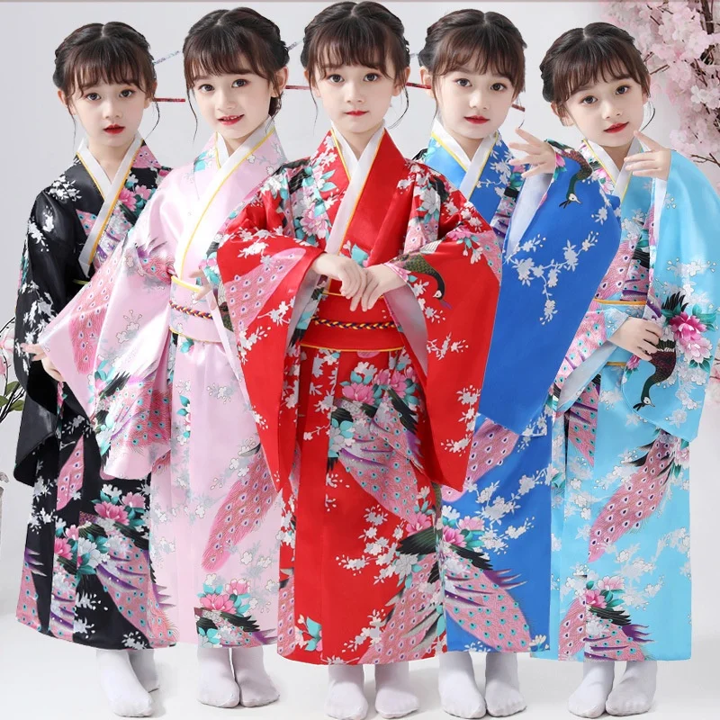 Traditional Anime Lolita Cherry Sakura Flower Geisha Costume Halloween Party Fancy Dress Japanese Sexy Cosplay Kimono Costumes