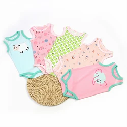 baby clothes outfit knitting 5 pack sleeveless baby romper pajamas bodysuits  for  baby summer