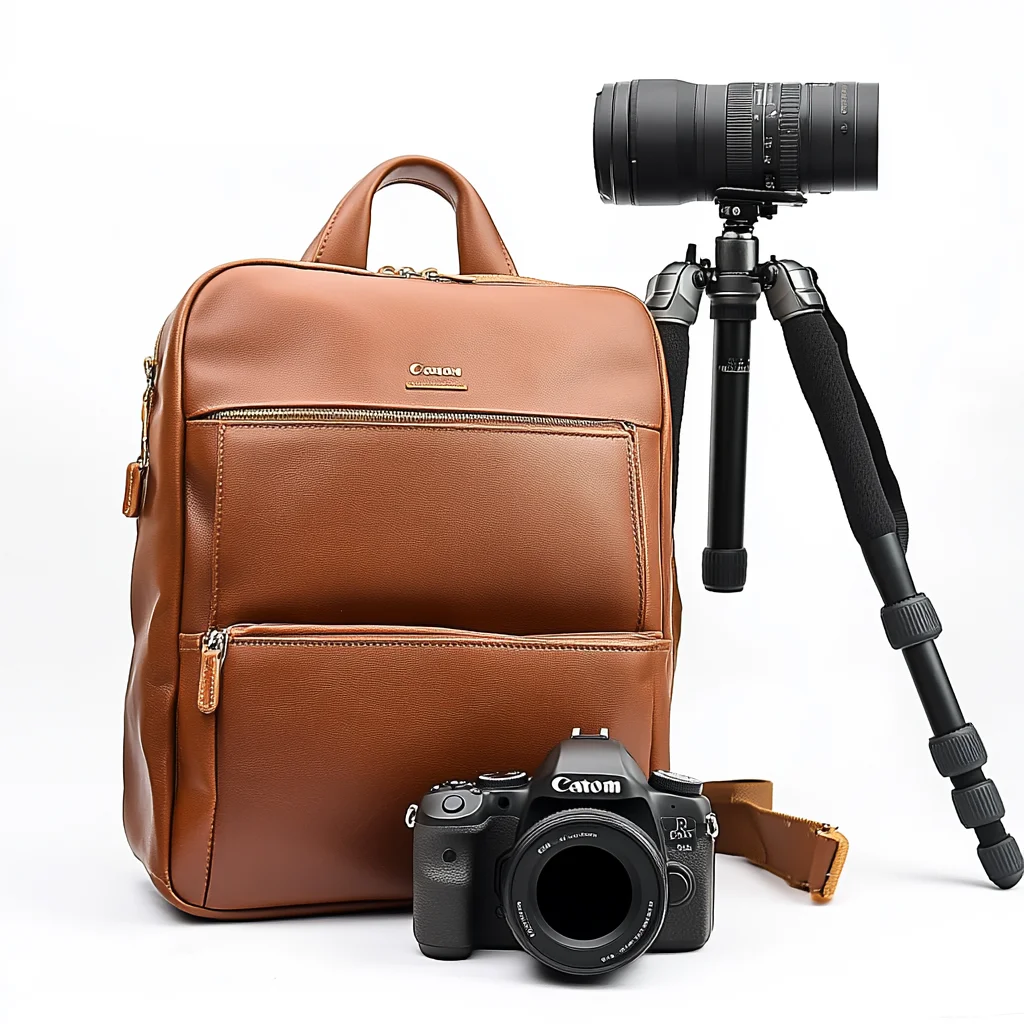 Custom Camera Bag Waterproof Multi Functional Large Capacity Photography DSLR Genuine Leather Camera Backpack