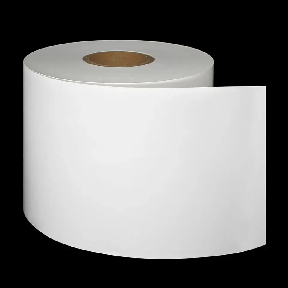 Hot sell Shipping usage Thermal Labels Stock Raw Material Sticker Jumbo Rolls Self Adhesive Paper Semi Gloss Paper Label