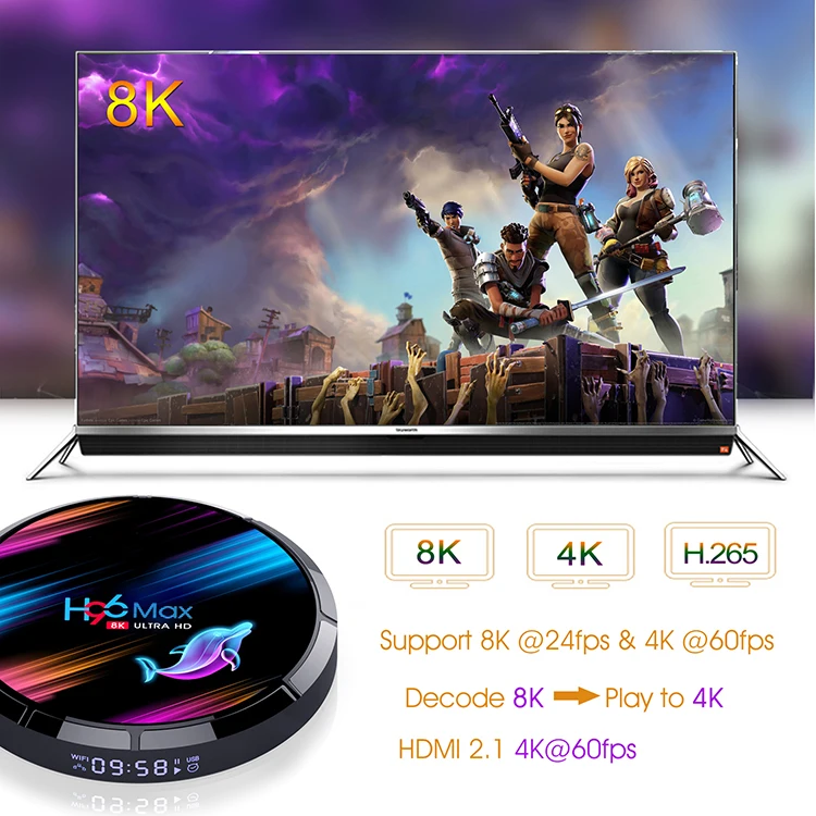 Amlogic S905X3 tv box  H96 Max X3 Android TV Box Quad Core Android 11 32GB 64GB 128GB Dual Band Wifi set top box