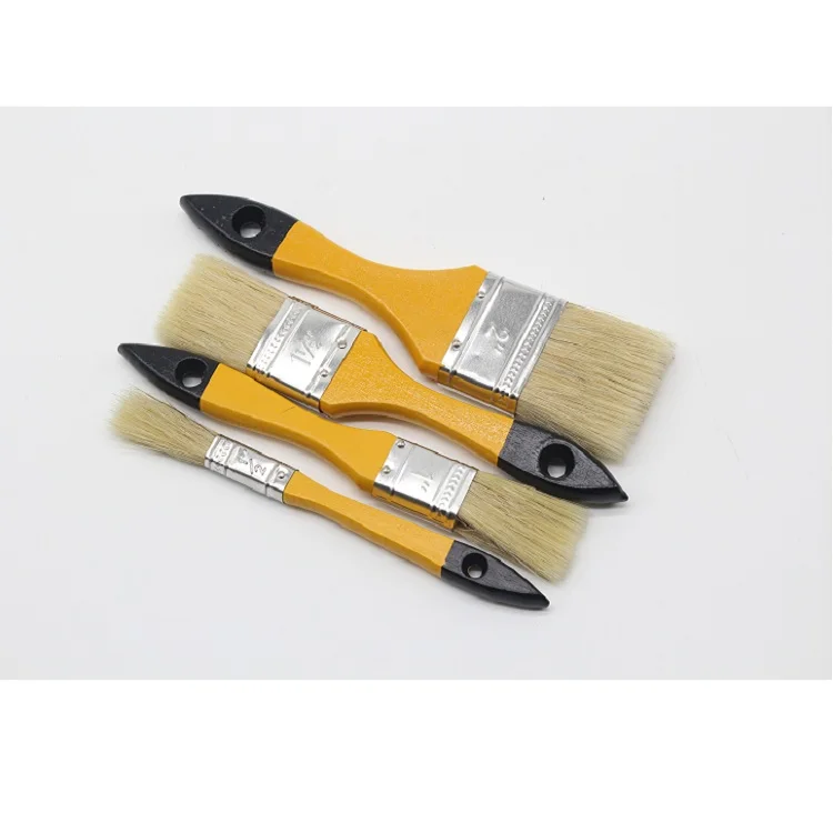 Painting tools manufacturer pure bristle paint brush with wooden handle