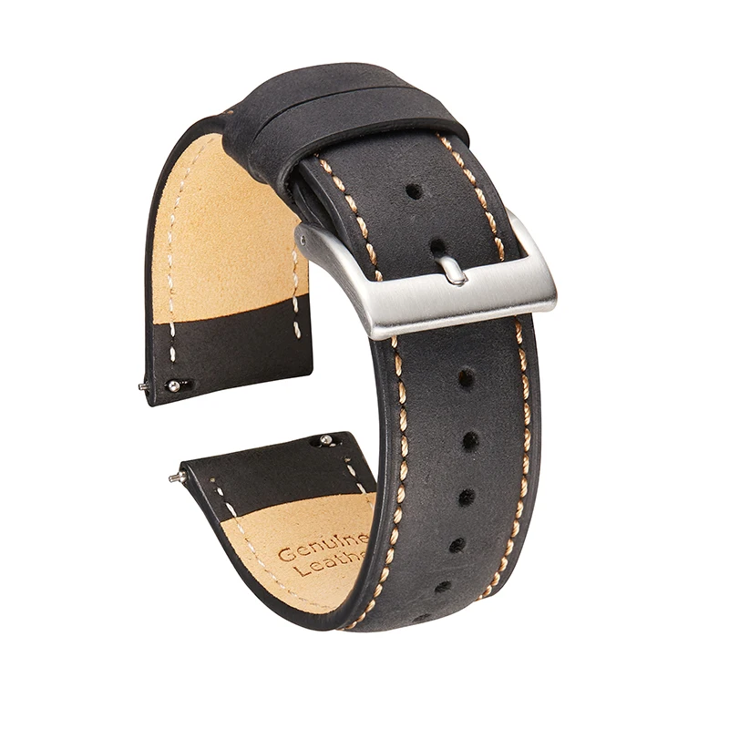Индивидуальный кожаный ремешок для часов, быстросъемный ремешок для наручных часов 20 мм
