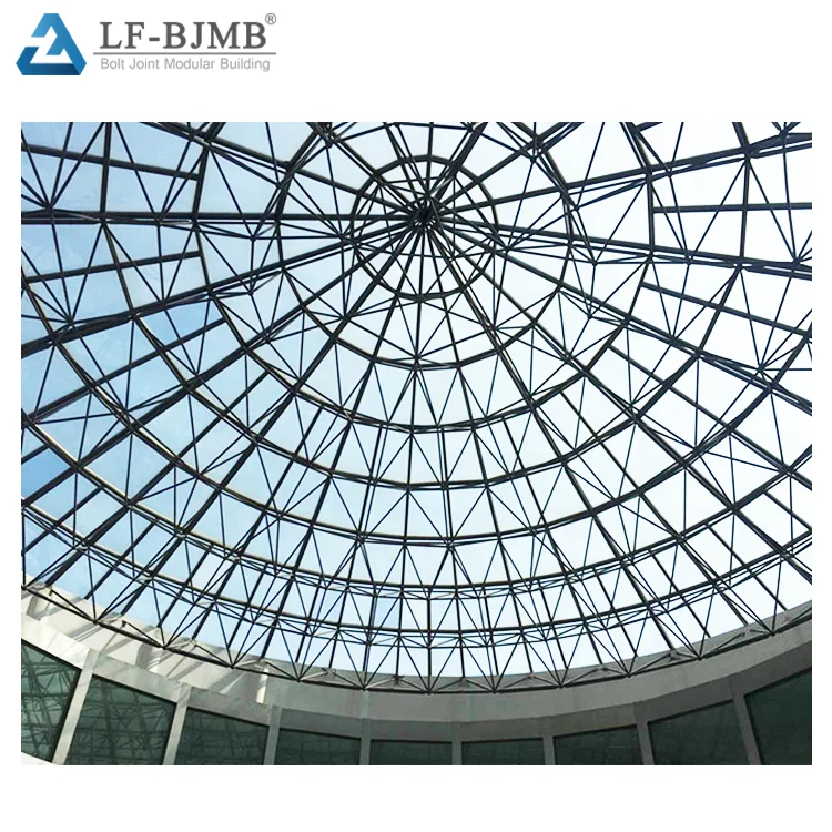 Economical Steel Structure Stained Glass Dome Skylight