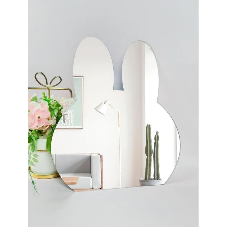 Luxury Miroir Adhesif Mural Mirroir Autocollant Cartoon Rabbit Mirror