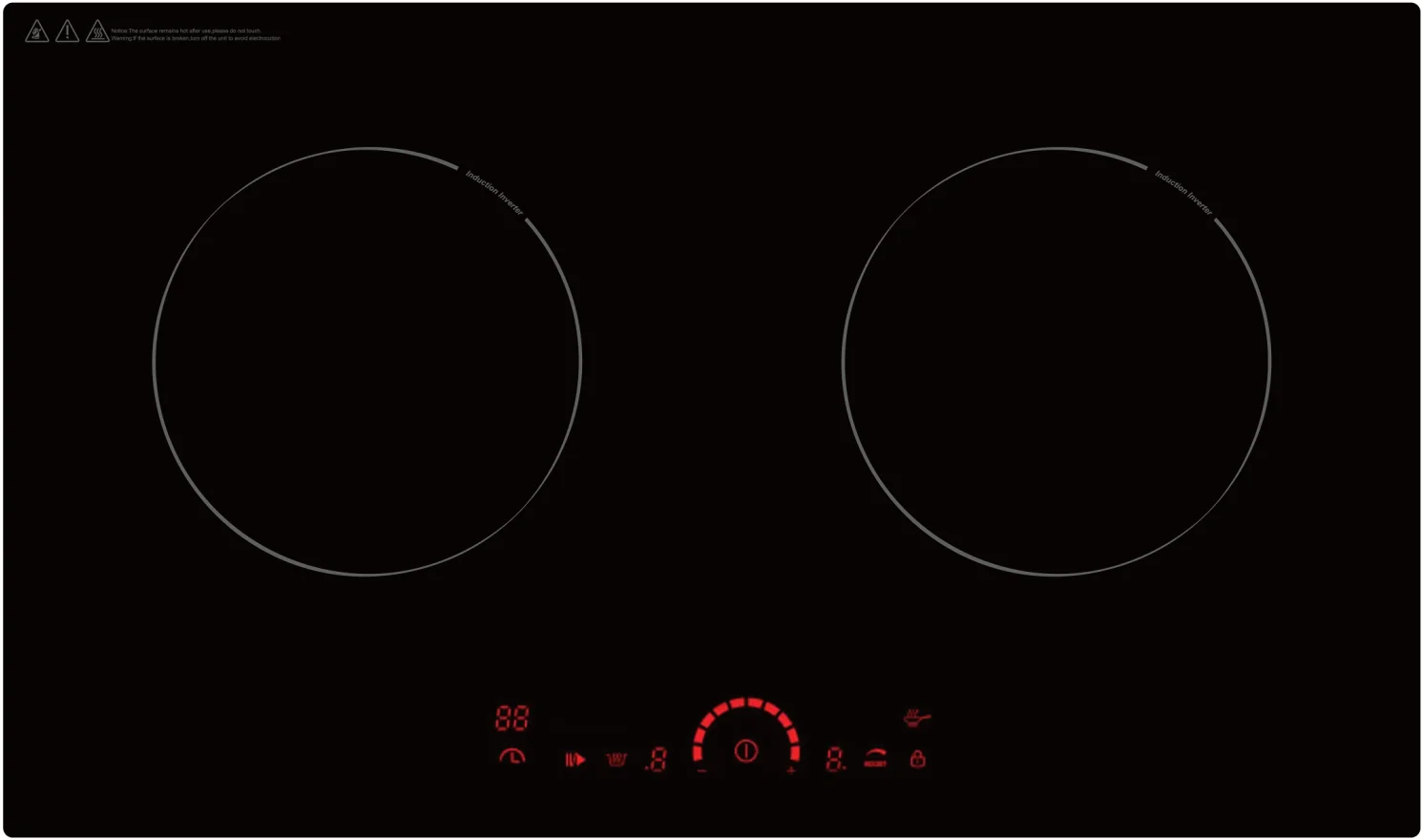 Kitchen Appliance Build in Two Burners Invisible Switch HOB Radiation Infrared Burner Electric Free Spare Parts Dual-cooker 4200