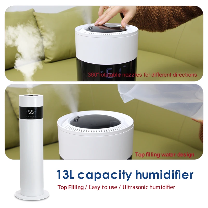 New Household air Standing Floor Ultrasonic Humidifier 12L Smart Humificador