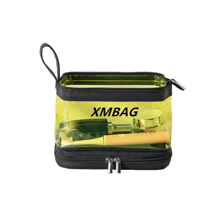 TPU Clear Makeup Organizer Pouches Travel Transparent Cosmetic Bag Large Shaving Dopp Kit Bathroom Toiletries Wash Bags for Men