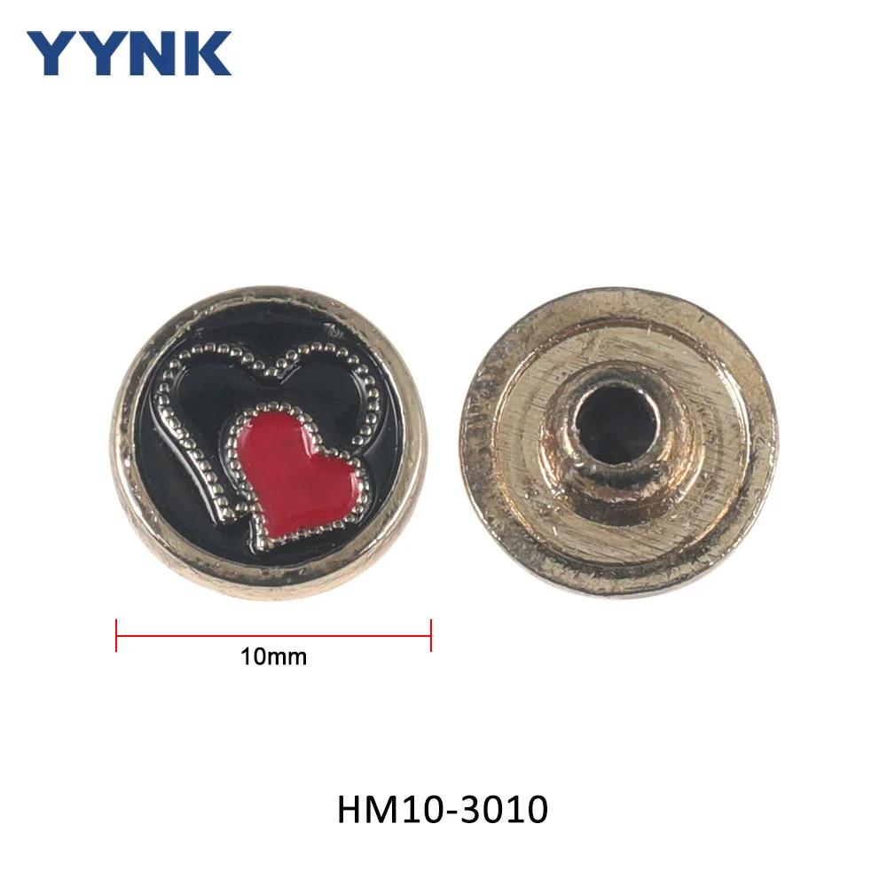 Wholesale Custom Flower Heart Star Logo Metal Pocket Button Nail for Pants Jacket Jeans