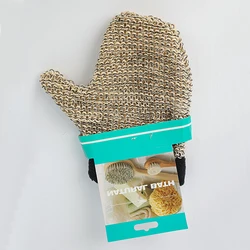 Экологически чистые натуральные отшелушивающие Сизалевые перчатки из конопляного волокна, рукавица, варежка, губка для ванны, скребок для удаления омертвевшей кожи, перчатки