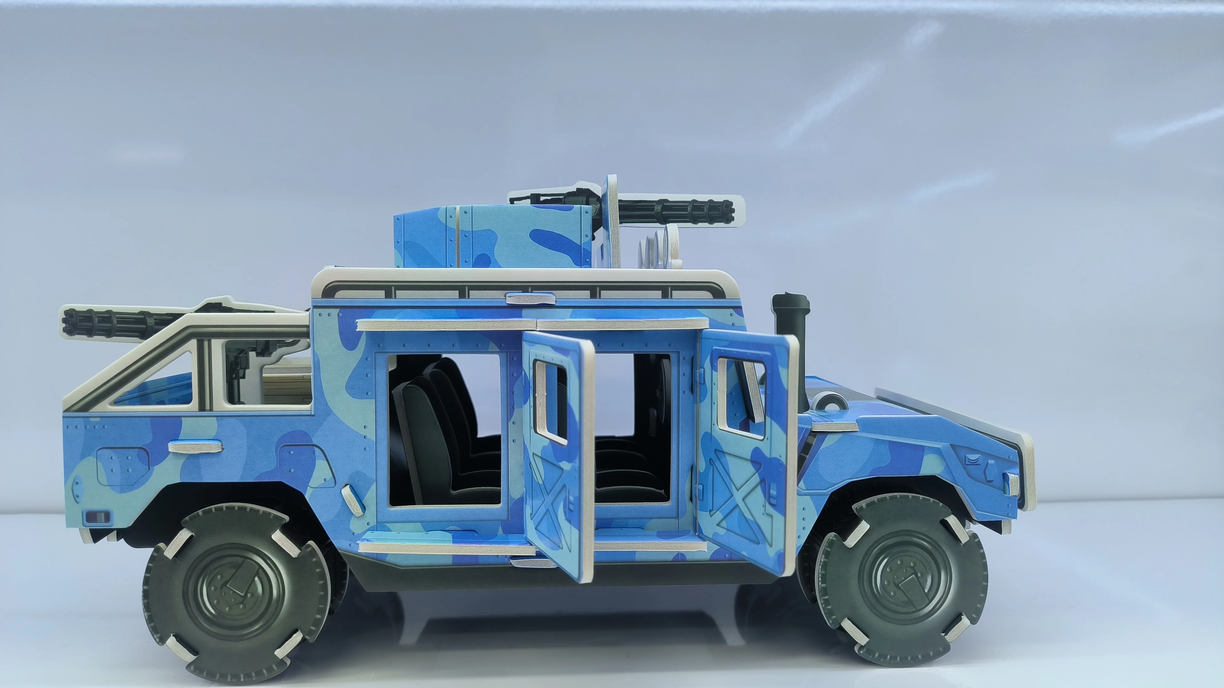 Best Selling Unisex Cartoon Paper Puzzle Toy 3D Assembly Truck Off-Road Vehicle Model for Educational Science Teaching